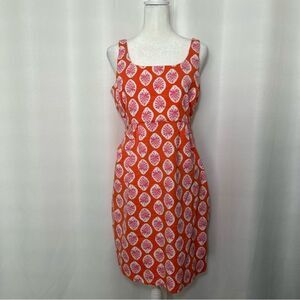 Tommy Bahama Women’s Small, Orange Pink Palm Print Tank Dress Stretch
